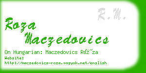 roza maczedovics business card